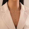 Wholesale Women's Minimalist Star Shape Stainless Steel Electroplated O Word Chain Clavicle Necklace