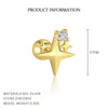 Wholesale Women's Minimalist Star Shape 925 Sterling Silver Earrings With Zirconia