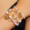 Wholesale Women's Minimalist Starfish Anklet Set Alloy Beaded Decoration Accessories