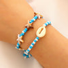 Wholesale Women's Minimalist Starfish Anklet Set Alloy Beaded Decoration Accessories