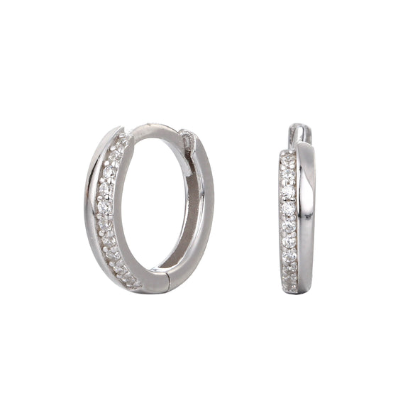 Wholesale Women's Minimalist 925 Sterling Silver Inlaid Stone Geometric Earrings With Electroplating