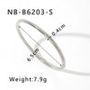 Wholesale Women's Minimalist Thread Design Hollow Bracelet In Stainless Steel With 18K Furnace Vacuum Plating