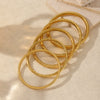 Wholesale Women's Minimalist Thread Design Hollow Bracelet In Stainless Steel With 18K Furnace Vacuum Plating