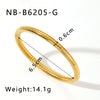 Wholesale Women's Minimalist Thread Design Hollow Bracelet In Stainless Steel With 18K Furnace Vacuum Plating