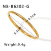Wholesale Women's Minimalist Thread Design Hollow Bracelet In Stainless Steel With 18K Furnace Vacuum Plating
