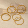 Wholesale Women's Minimalist Thread Design Hollow Bracelet In Stainless Steel With 18K Furnace Vacuum Plating