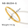 Wholesale Women's Minimalist Thread Design Hollow Bracelet In Stainless Steel With 18K Furnace Vacuum Plating