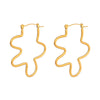 Wholesale Women's Minimalist Ushaped Stainless Steel Earrings With Pvd Furnace Vacuum Real Gold Plating