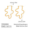 Wholesale Women's Minimalist Ushaped Stainless Steel Earrings With Pvd Furnace Vacuum Real Gold Plating