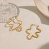 Wholesale Women's Minimalist Ushaped Stainless Steel Earrings With Pvd Furnace Vacuum Real Gold Plating