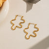 Wholesale Women's Minimalist Ushaped Stainless Steel Earrings With Pvd Furnace Vacuum Real Gold Plating