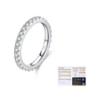 Wholesale Women's Modern Geometric S925 Sterling Silver Diamond Ring With Gem Inlaid