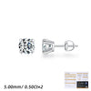 Wholesale Women's Modern Light Luxury Classic Simple Geometric S925 Sterling Silver Stud Earrings With Gem Inlaid