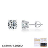 Wholesale Women's Modern Light Luxury Classic Simple Geometric S925 Sterling Silver Stud Earrings With Gem Inlaid
