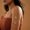 Wholesale Women's Modern Minimalist Animal Style Iron Electroplated Starfish And Crab Open Arm Bracelet Accessory