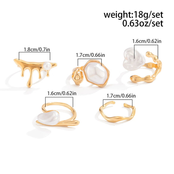 Wholesale Women's Modern Minimalist Geometric Alloy Ring With Hollow Out Cross And Lines Electroplated Design