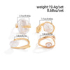 Wholesale Women's Modern Minimalist Geometric Alloy Ring With Hollow Out Cross And Lines Electroplated Design