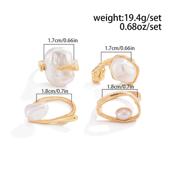 Wholesale Women's Modern Minimalist Geometric Alloy Ring With Hollow Out Cross And Lines Electroplated Design