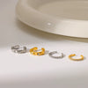 Wholesale Women's Modern Minimalist Geometric Cshaped Real Gold Plated Stainless Steel Ear Cuff Jewelry