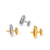 Wholesale Women's Modern Minimalist Geometric 304 Stainless Steel Titanium Steel Gold Plated Rings