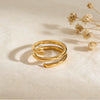 Wholesale Women's Modern Minimalist Geometric Stainless Steel Vacuum Plated Jewelry Rings