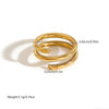 Wholesale Women's Modern Minimalist Geometric Stainless Steel Vacuum Plated Jewelry Rings