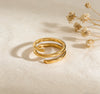 Wholesale Women's Modern Minimalist Geometric Stainless Steel Vacuum Plated Jewelry Rings