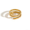 Wholesale Women's Modern Minimalist Geometric Stainless Steel Vacuum Plated Jewelry Rings