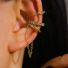 Wholesale Women's Modern Minimalist Style Zinc Alloy Electroplated Bow Star Tassel Rhinestone Nonpierced Ear Clips And Asymmetrical Ear Cuffs Accessories