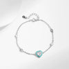 Wholesale Women's Modern S925 Sterling Silver Sweet Enamel Heart Shaped Bracelet With Inlaid Zircon