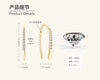 Wholesale Women's Moissanite Earrings In Geometric And Ushape Pattern Made Of S925 Silver With Electroplating Treatment