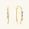 Wholesale Women's Moissanite Earrings In Geometric And Ushape Pattern Made Of S925 Silver With Electroplating Treatment