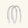 Wholesale Women's Moissanite Earrings In Geometric And Ushape Pattern Made Of S925 Silver With Electroplating Treatment