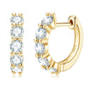Wholesale Women's Moissanite Earrings S925 Sterling Silver Geometric Electroplated Design