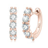 Wholesale Women's Moissanite Earrings S925 Sterling Silver Geometric Electroplated Design