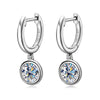 Wholesale Women's Moissanite Earrings 925 Silver Geometric Style Electroplated