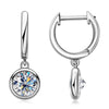 Wholesale Women's Moissanite Earrings 925 Silver Geometric Style Electroplated