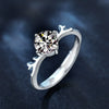 Wholesale Women's Moissanite Open Ring 925 Sterling Silver Kstyle With Animal Zodiac Antlers Pattern Electroplated Jewelry