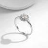 Wholesale Women's Moissanite Ring S925 Sterling Silver Geometric Gem Inlaid Highend Elegant Style