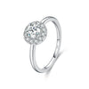 Wholesale Women's Moissanite Ring S925 Sterling Silver Geometric Gem Inlaid Highend Elegant Style