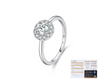 Wholesale Women's Moissanite Ring S925 Sterling Silver Geometric Gem Inlaid Highend Elegant Style