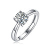 Wholesale Women's Moissanite Ring 925 Silver Plated 18K Gold Geometric Inlay Design