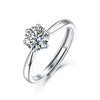 Wholesale Women's Moissanite Ring 925 Silver Plated 18K Gold Geometric Inlay Design