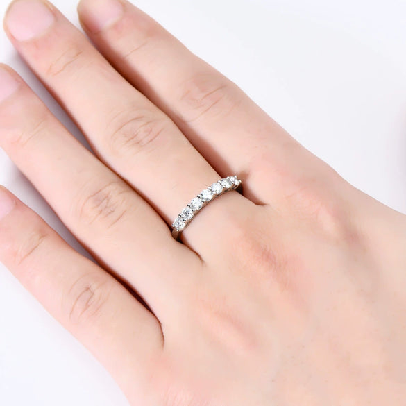 Wholesale Women's Moissanite Ring 925 Sterling Silver Geometric Design Electroplated