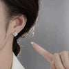 Wholesale Women's Moissanite S925 Sterling Silver Geometric Four Leaf Clover Earrings Light Luxury Fashion