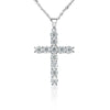 Wholesale Women's Moissanite 925 Sterling Silver Geometric Cross Necklace Pendant With Electroplating