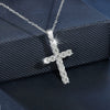 Wholesale Women's Moissanite 925 Sterling Silver Geometric Cross Necklace Pendant With Electroplating