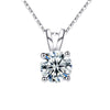 Wholesale Women's Moissanite 925 Sterling Silver Geometric Simple Pendant Necklace With Electroplating