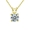 Wholesale Women's Moissanite 925 Sterling Silver Geometric Simple Pendant Necklace With Electroplating