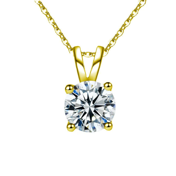 Wholesale Women's Moissanite 925 Sterling Silver Geometric Simple Pendant Necklace With Electroplating